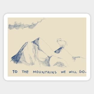 To the Mountains Sticker